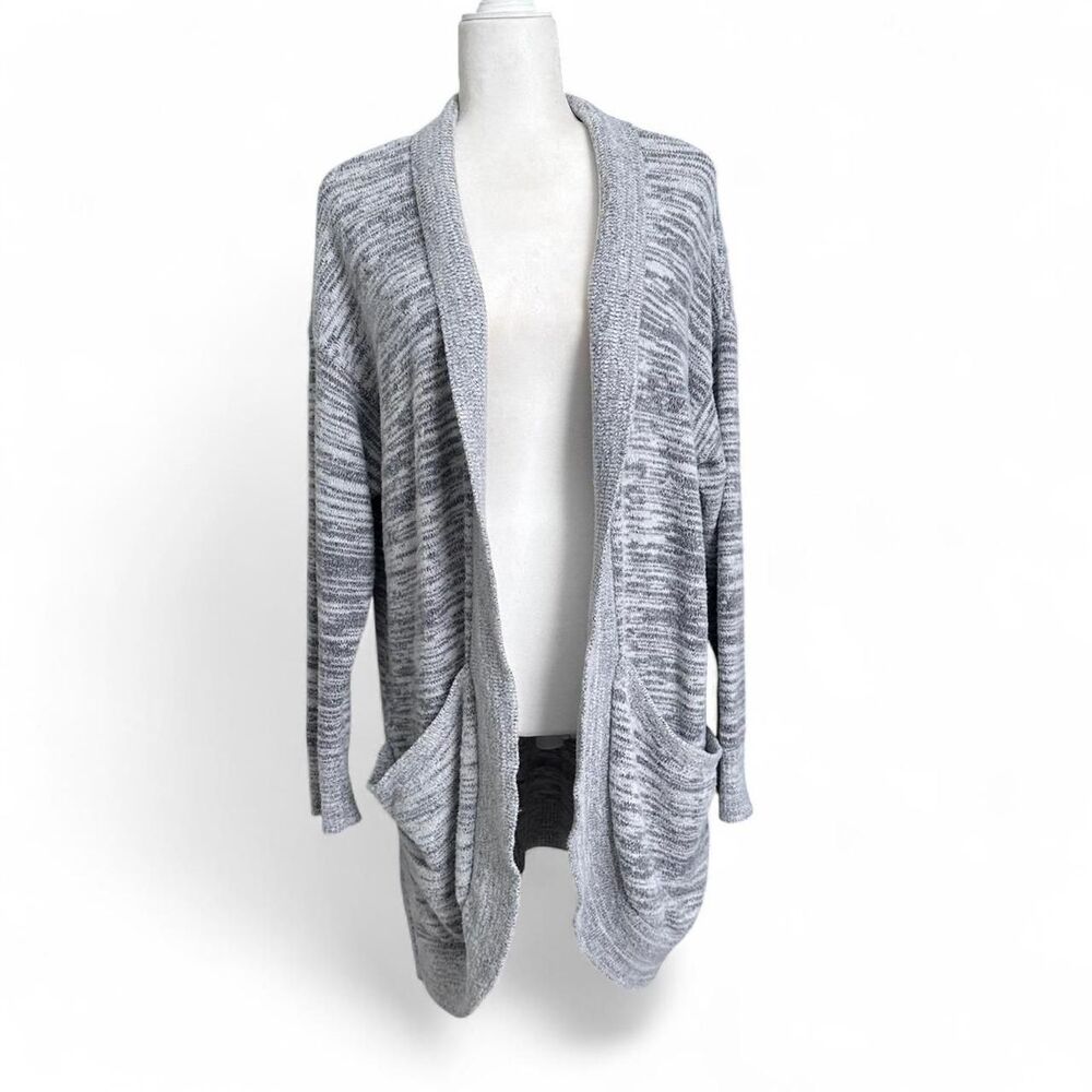 Soma Women's Grey Soft Open Front Cardigan With Pockets XL